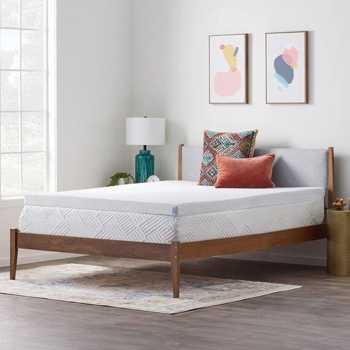 Linenspa Gel Infused Memory Foam Mattress Topper - 3 Inch Ventilated & Breathable - Washable Cover | Full XL