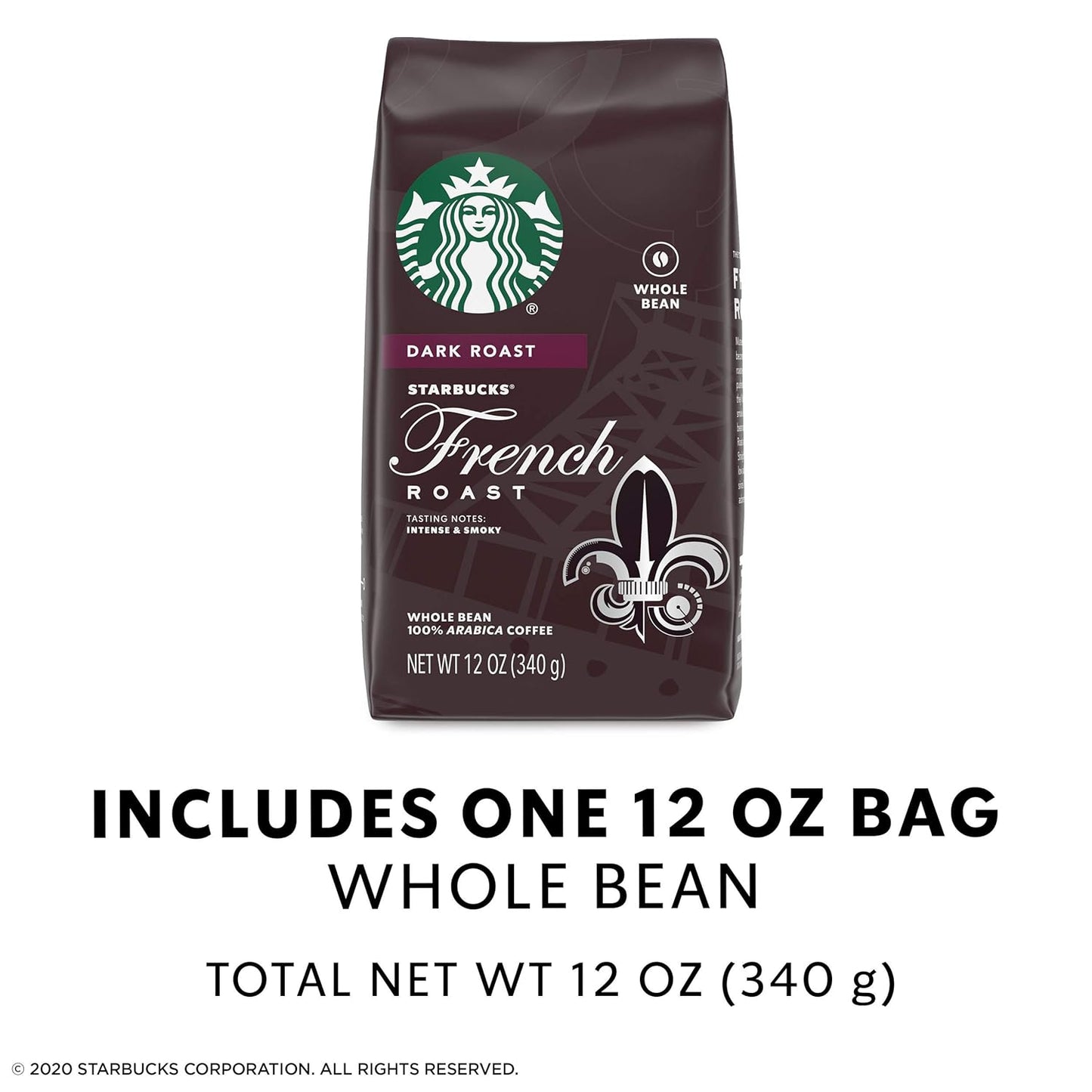 Starbucks Dark Roast Whole Bean Coffee - French Roast - 100% Arabica - 12 oz. Bag