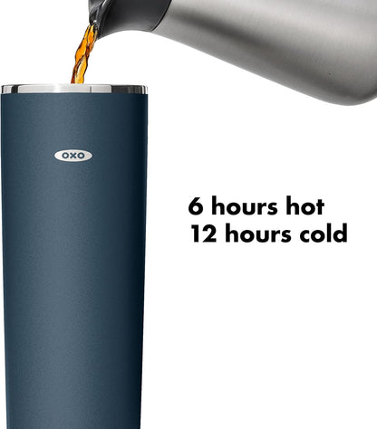 OXO Strive 24oz Insulated Tumbler - Dark Cobalt with Sliding Lid for Ultimate Temperature Retention
