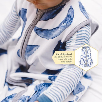 Burt's Bees Baby Wearable Blanket - Organic Cotton Unisex Beekeeper | Lightweight 0.5 TOG & Medium 1.5 TOG