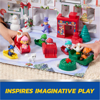 PAW Patrol Advent Calendar 2025 - 24 Surprise Toys with Figures, Mini Vehicles & Accessories for Kids 3+