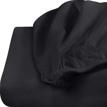 Utopia Bedding Twin Fitted Sheets - Soft Brushed Microfiber - Deep Pockets, Fade Resistant | Bulk Pack of 2 (Black)