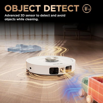Shark PowerDetect 2-in-1 Robot Vacuum & Mop - Powerful Suction for Carpets & Hard Floors | Self-Empty Base | White | AV2800ZE