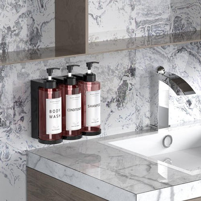 Jewaytec Plastic Soap Dispenser，Wall Mount Shower Pump，No-Drill Wall Mounted Shower Soap Dispenser，Shampoo and Conditioner Dispenser Modern Refillable Shampoo Pump Bottles for Shower Soap