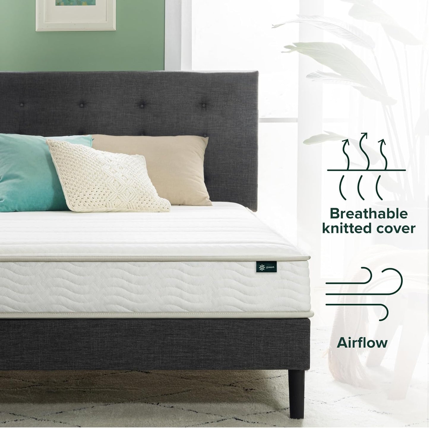 Zinus 6 Inch Hybrid Mattress - Medium Firmness, Durable Support, Twin Size, Certified Safe Foams