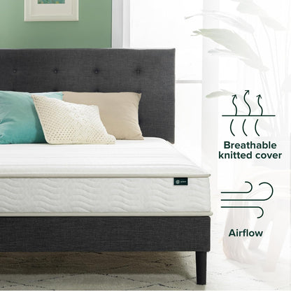 Zinus 6 Inch Hybrid Mattress - Medium Firmness, Durable Support, Twin Size, Certified Safe Foams