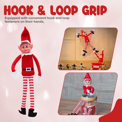Quebec Christmas Mischief Makers - Naughty Santa’s Little Helper Elf Toy | Soft Body, Vinyl Face, Hook and Loop Grip