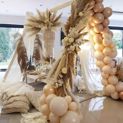 PartyWoo Nude Balloons - 101pcs 12 Inch Apricot Latex Helium Balloons for Boho Theme Celebrations