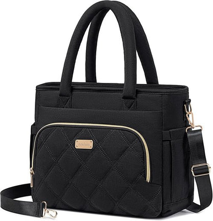 Artelaris Insulated Lunch Bag - Leakproof Cooler for Work & Travel | Reusable Large Size (Black)