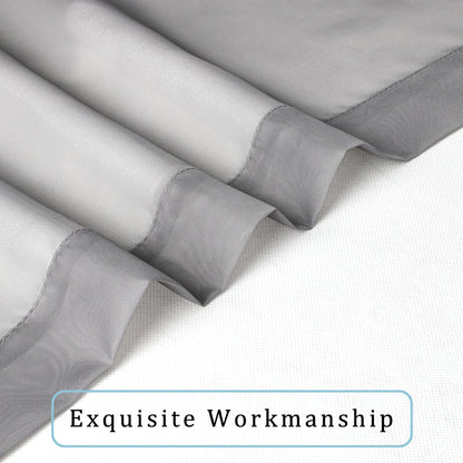 OWENIE Sheer Curtains 96 Inch Length, Elegant Sheer Curtains for Bedroom, Window Voile Sheer Curtain Panels/Drapes/Treatment for Living Room, 2Pcs, Each 42" W x 96" L, Charcoal Gray