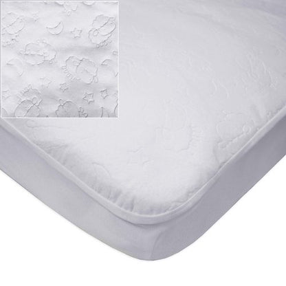 American Baby Company Waterproof Fitted Crib Mattress Protector 52" x 28" - Quilted, Noiseless, Soft & Breathable Crib & Toddler Mattress Pad Cover, White (Little Lamb)