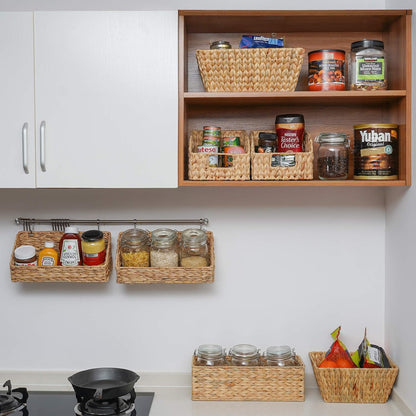 StorageWorks Hand-Woven Storage Baskets Set - Stylish Organization Bins for Home Decor