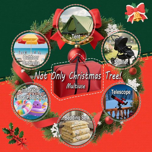 Heavy Duty Christmas Tree Storage Bag by [Brand Name] - Waterproof & Dust-Proof for 3FT/4FT/5FT Trees | 600D Oxford Fabric with Reinforced Handles