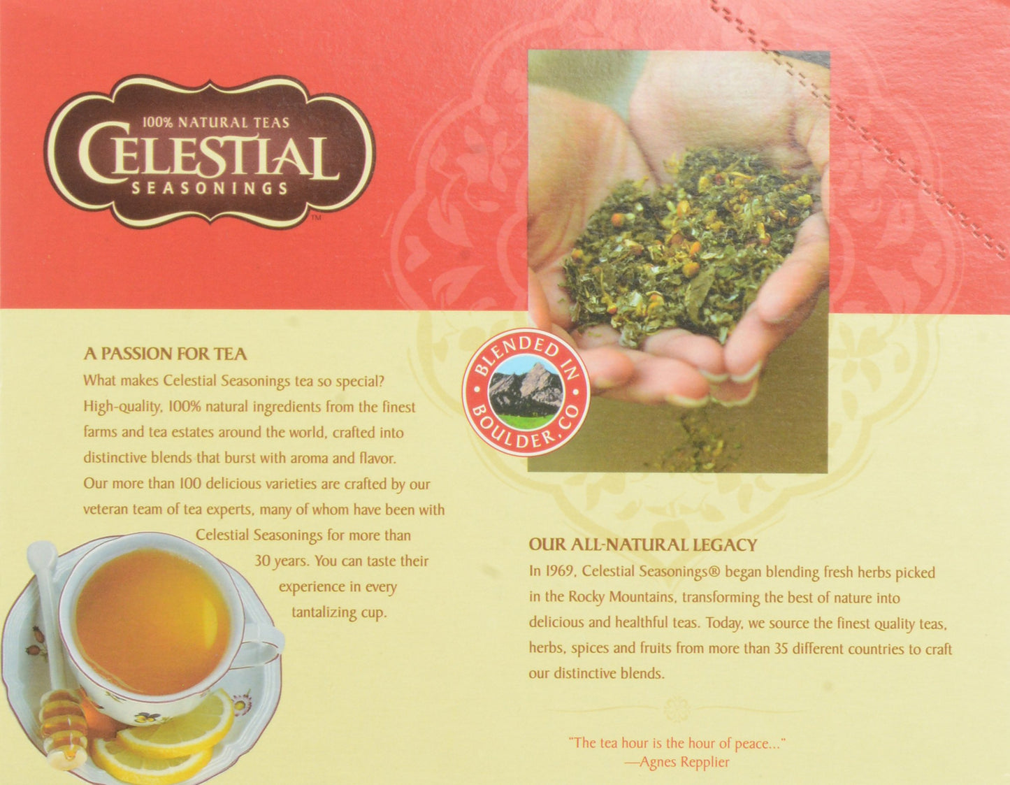 Celestial Seasonings Lemon Zinger Herbal Tea, 24 Count