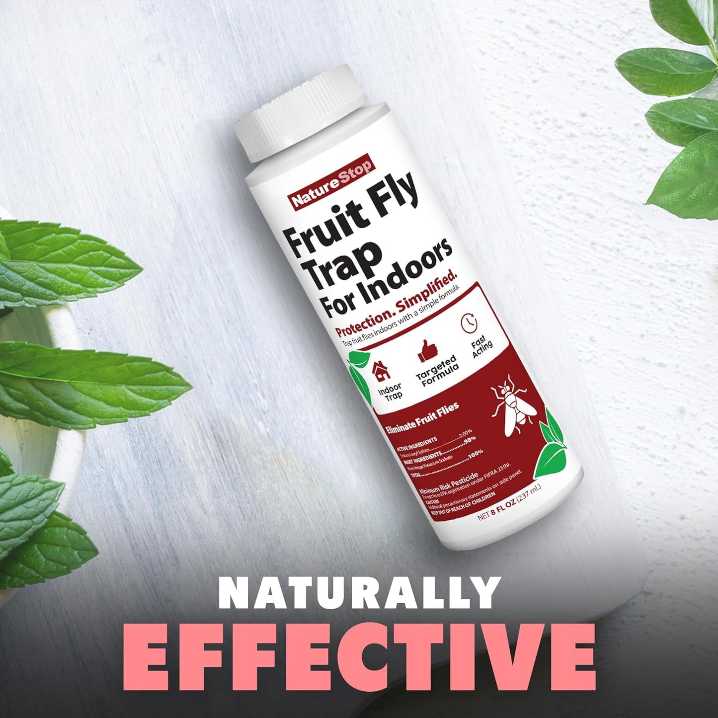 Skiennix Fruit Fly Trap - Effective Indoor Solution | 8oz Size for Maximum Catching Power