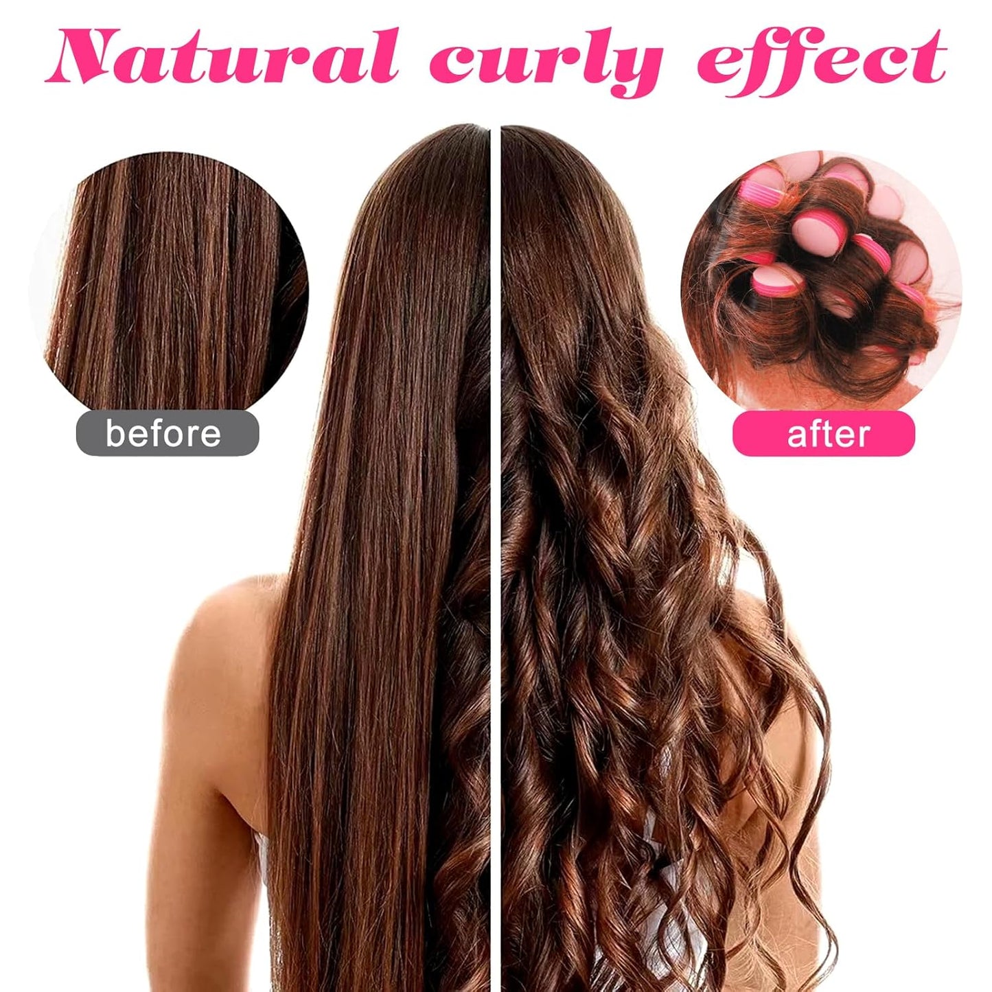 Uonlytech Hair Roller Set - 8pcs Self-Grip Foam Curlers for Women & Girls | Perfect for Bangs