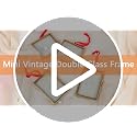 4PCS 2x3 Inch Vintage Glass Picture Frames Set with Brass Hanging Hooks - Gold