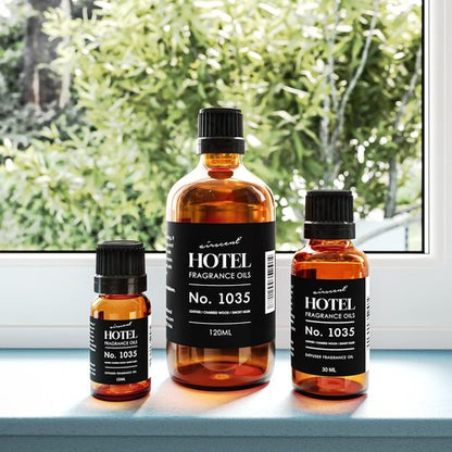 AirScent Hotel Diffuser Oil No. 1035 - Cade 26 Santal Blend Fragrance Oil for Diffusers | 10 mL Glass Bottle with Dropper