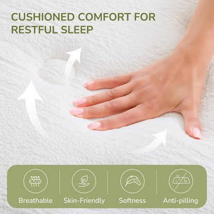 Emerspring Queen Mattress 12 Inch Hybrid Memory Foam Mattress in a Box with Individual Pocket Innerspring for Motion Isolation & Pressure Relief, Edge Support, Medium Firm