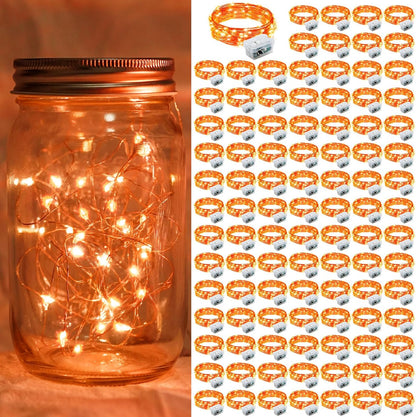 Skiennix 20 LED Fairy Lights - 7Ft Twinkle String Lights | Battery Operated & Waterproof - Orange