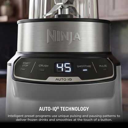 Ninja Nutri Pro Blender - Single Serve for Smoothies & Shakes | Includes 2 Cups & Lids | Silver