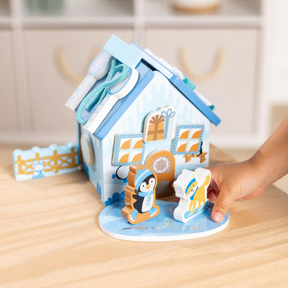 Melissa & Doug Gingerbread House Play Set - Winter Frost Design for Kids Ages 3+