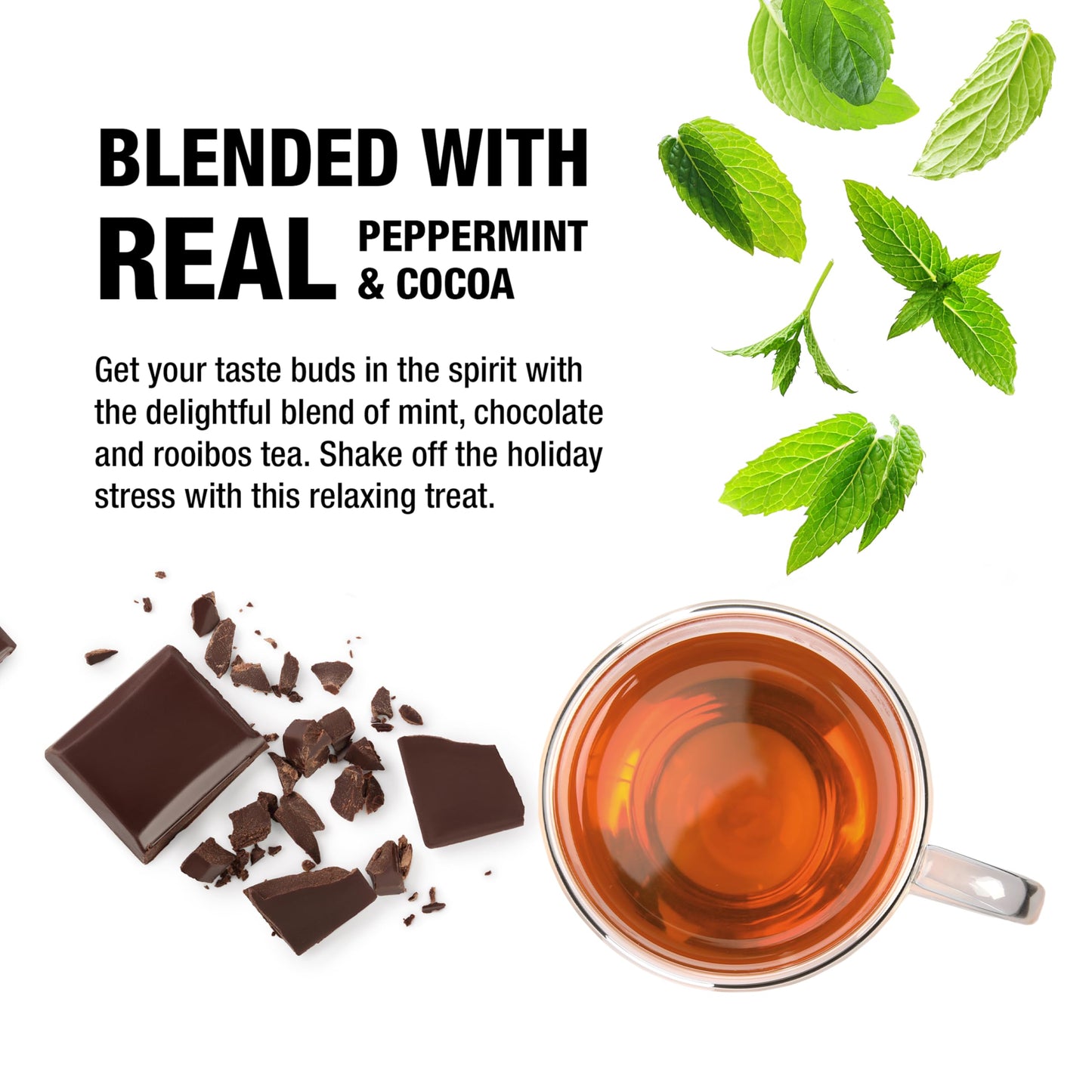 Tiesta Tea - Cozy Peppermint Cocoa | Chocolate Peppermint Herbal Tea | Premium Loose Leaf Tea Blend | Non Caffeinated Holiday Tea | Make Hot or Iced Tea & Up to 50 Cups - 3 Ounce Refillable Tin