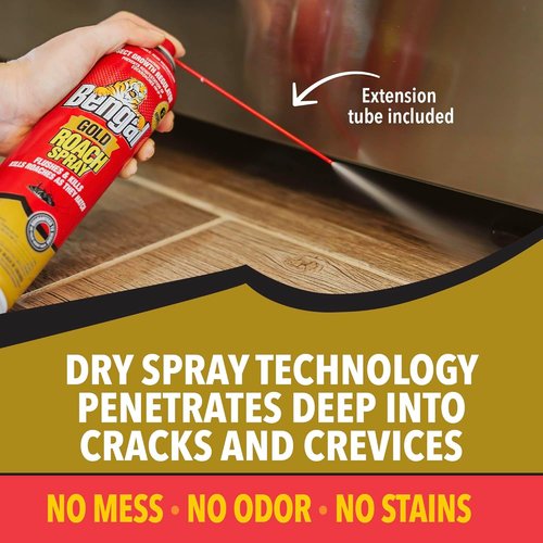 Bengal Gold Roach Spray - Odorless, Stain-Free Bug Control - Lasts Up to 6 Months | 11 oz