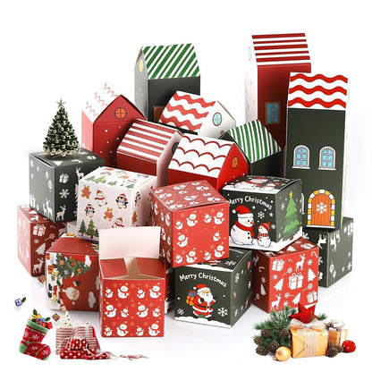 24‑Day Advent Calendar Boxes Set for DIY Countdown - Empty Gift Boxes with Numbers