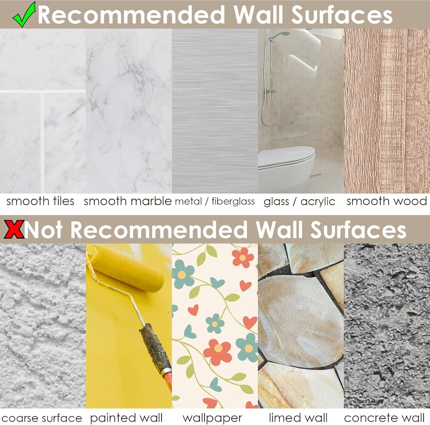 Skiennix Shower Caddy Adhesive Replacement Stickers - 10 Pack of Assorted Wire Hooks for Easy Organization