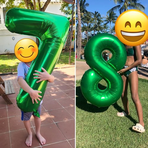 40 Inch Dark Green Number 8 Balloon - Perfect for 8th Birthday Parties, Weddings & Graduations