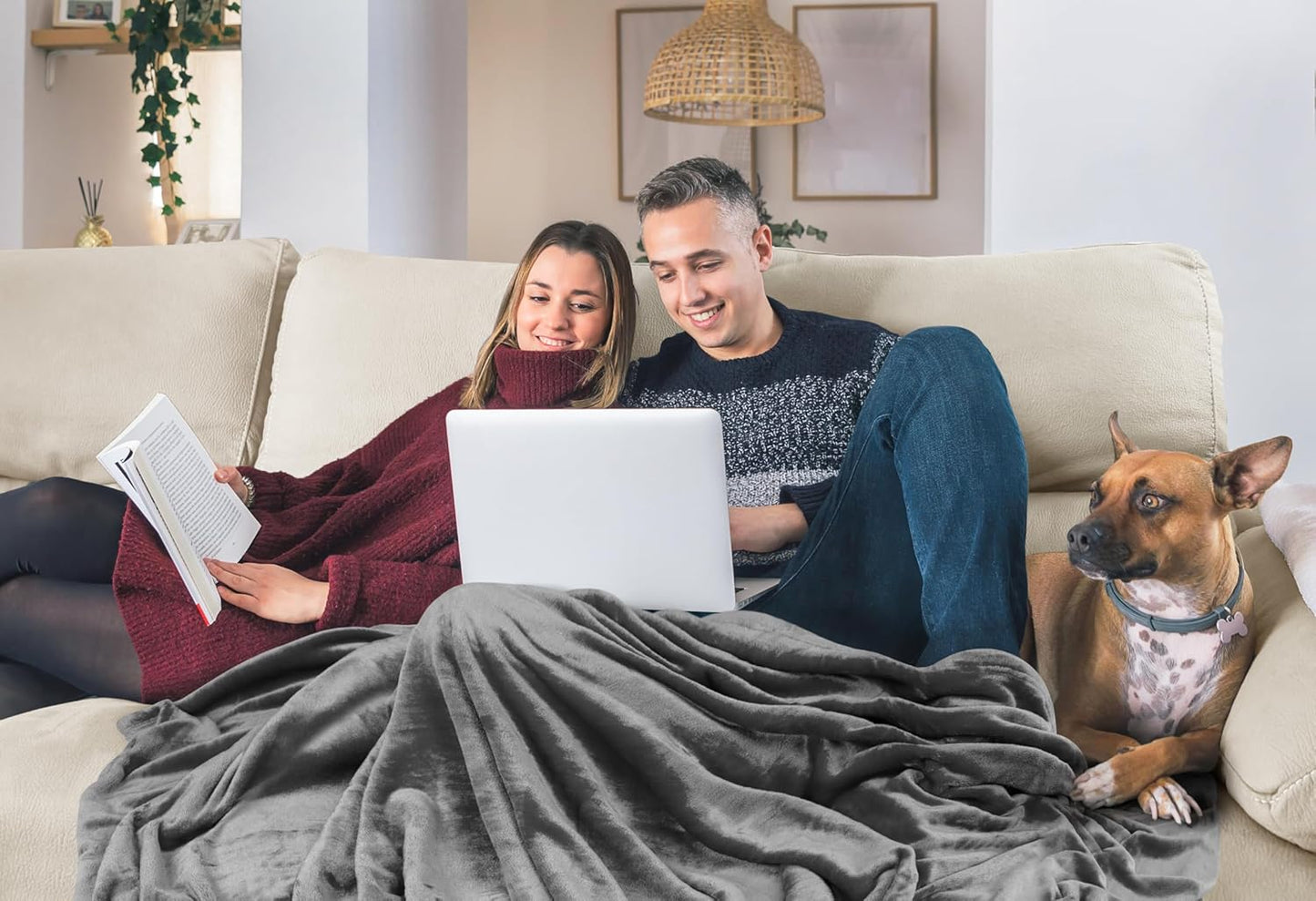 Utopia Bedding Fleece Blanket - Luxury Soft Microfiber Twin XL Size | Grey 300GSM (90x76 Inch)