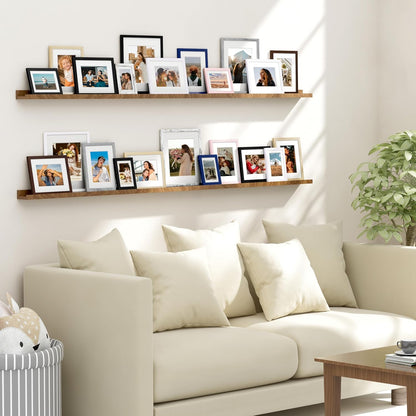 Vittanly 8x10 Picture Frame Set of 4 - Display 5x7 or 8x10 Photos | Shatter-Resistant Plexiglass, Black