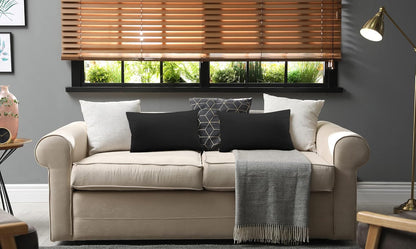 Utopia Bedding 12x20 Pillow Inserts - Set of 2 Black Decorative Throw Pillows for Sofa & Couch - Soft & Fluffy Cushions