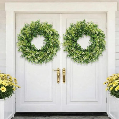Eucalyptus Wreath by [Brand Name] - 28 Inch Large Artificial Green Leaves | Year-Round Home Decor