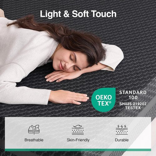 Novilla Queen Mattress 12 Inch, Queen Gel Memory Foam Mattress for Spinal Alignment, Responsive Support & Refreshing Sleep Comfort, with Green Tea-Infused Foam, Medium Firm, Mattresses in a Box