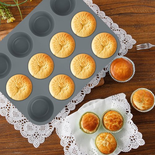Aschef 9-In-1 Nonstick Silicone Baking Set - Versatile Bakeware Kit for Cakes, Muffins & More | Heat Resistant Molds & Tray