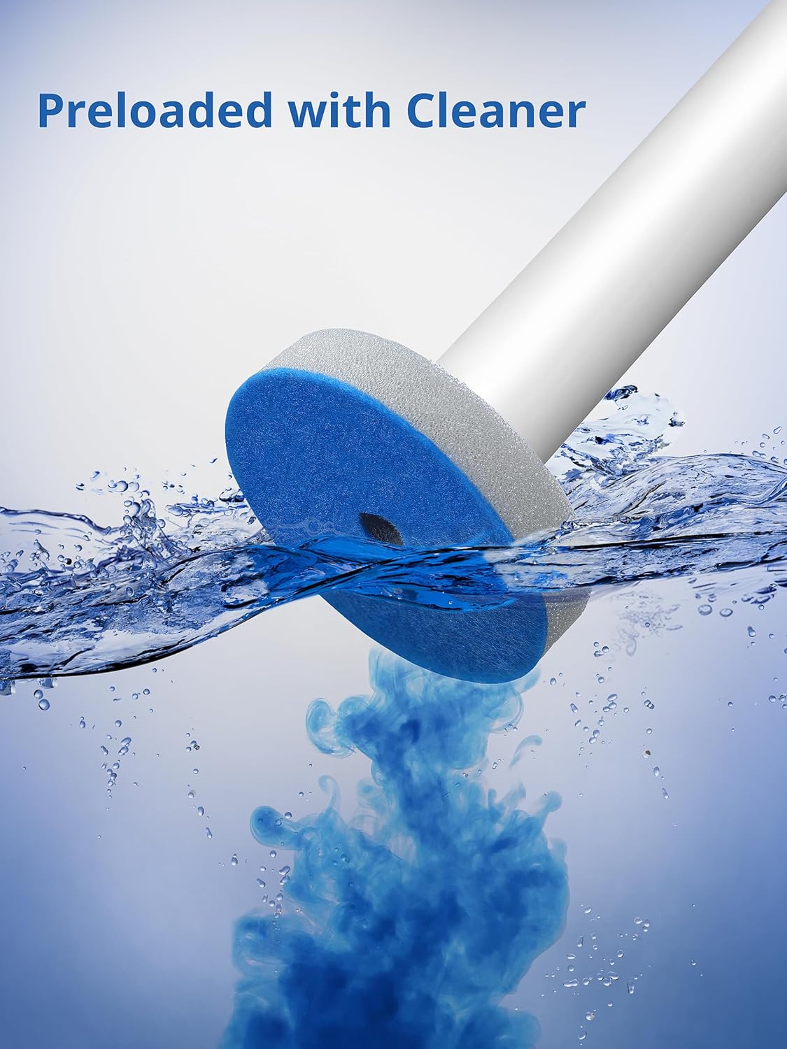 Skiennix Disposable Toilet Cleaner Wand Set - Wall Mounted Brush Kit with 12 Refill Heads | Hygienic Bathroom System