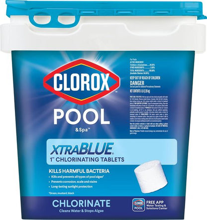 Clorox® Pool&Spa™ XtraBlue Chlorinating Tablets - Kills Bacteria & Stops Algae | 5 LB for Small Pools