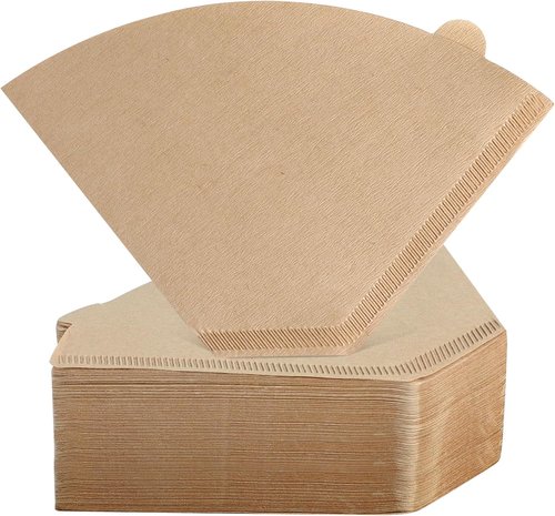 Clinuse Unbleached #4 Cone Coffee Filters - 200 Pcs Natural Paper for 8-12 Cup Drip Coffee Makers