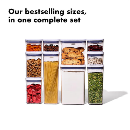 OXO Good Grips 10-Piece POP Container Set - Airtight Food Storage for Freshness & Organization