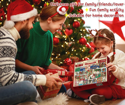 Regine Switzerland Christmas Advent Calendar Puzzle - 1000 Piece Jigsaw for Adults | Holiday Countdown Fun