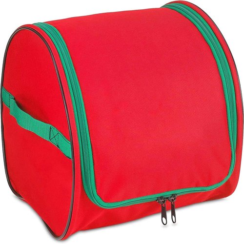HOLDN’ STORAGE Premium Christmas Light Storage Bag - Heavy Duty 600D Tear Proof Material | Stores Up to 375 Ft of Mini Tree Lights & Extension Cords in Red