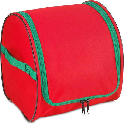 HOLDN’ STORAGE Premium Christmas Light Storage Bag - Heavy Duty 600D Tear Proof Material | Stores Up to 375 Ft of Mini Tree Lights & Extension Cords in Red