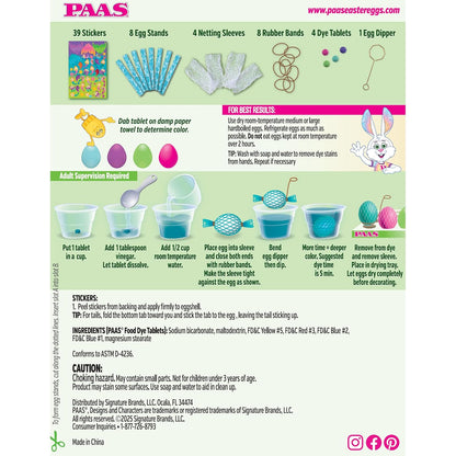 PAAS Mermaid Tails Egg Decorating Kit - Create Stunning Mermaid Scales with Reusable Sleeves & Fun Dye Tablets
