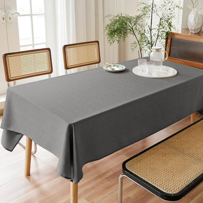 AUSSPVOCT Textured Tablecloth Rectangle 52x70 Water Resistant Spill-Proof Wipeable Table Cloth Wrinkle Free Fabric Dining Table Cover for Birthday Party Farmhouse Spring kitchen Tablecloths