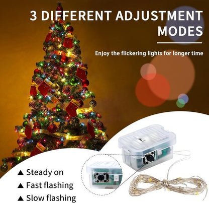 Fairy Lights 100 Pack - 7Ft 20 LED Twinkle String Lights | Battery Operated & Waterproof for Parties, Weddings & Holidays