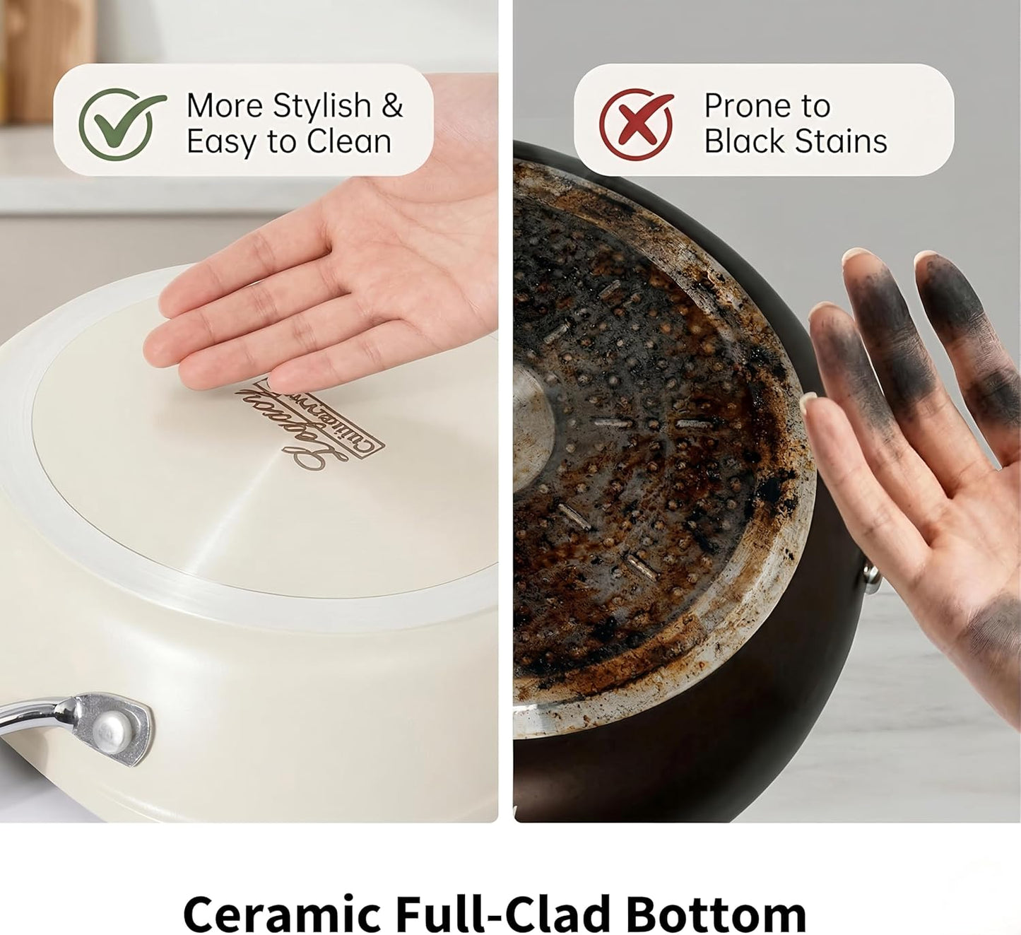 Skiennix 8-Inch Ceramic Nonstick Frying Pan | Eco-Friendly, PFAS & PFOA-Free, Induction Compatible