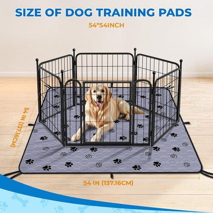 Fostanfly Washable Dog Pee Pads - Super Absorbent & Leak-Proof | Extra Large 54"x54" - 2 Pack