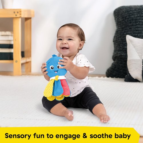Baby Einstein Take Along Opus Octopus Soother, Portable Musical Sensory Toy with Stroller Clip, 20 Melodies and Calming Sounds for Newborn Baby, Plush Travel Toy 0-36 Months